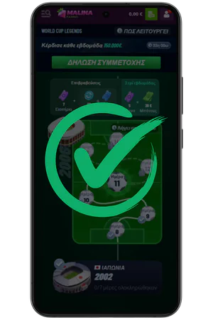 Επιτυχής εγγραφή στο Malina Casino online